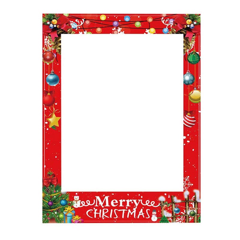 Soochat Christmas Photo Booth Props Frame Christmas Photo Booth Frame for Xmas Winter Holiday New Year Decorations - Image 1